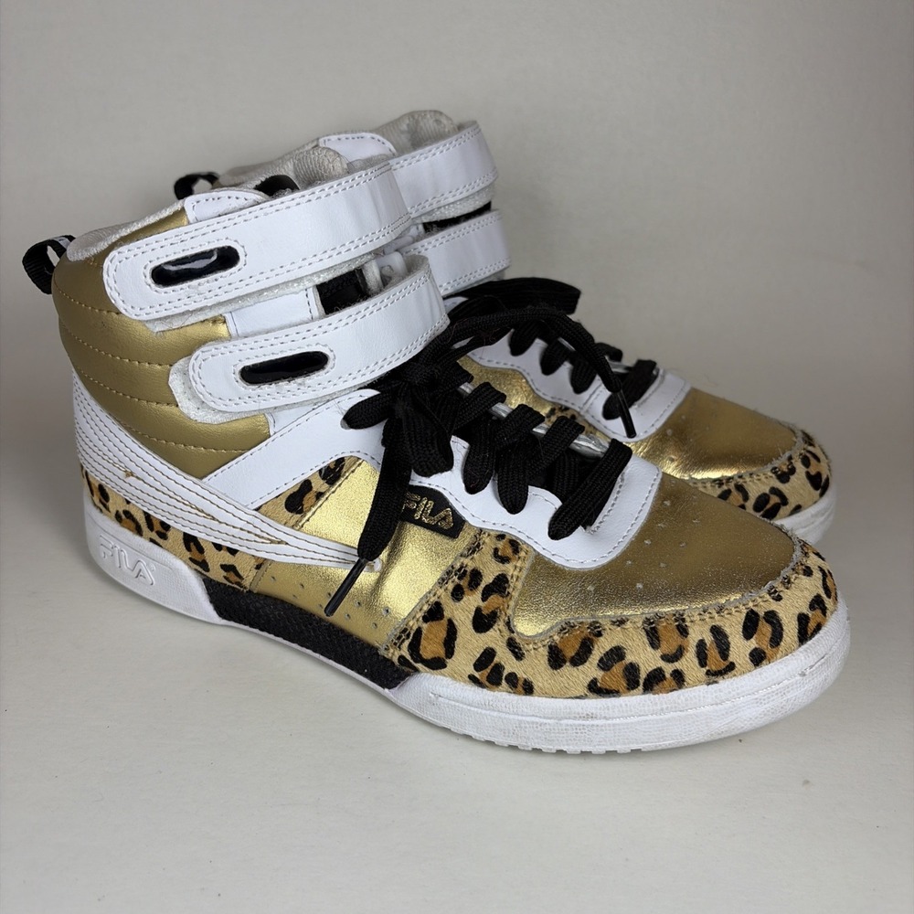 Fila F 14 Leopard Metallic WOMENS Sneakers SZ US 8 - Picture 2 of 6